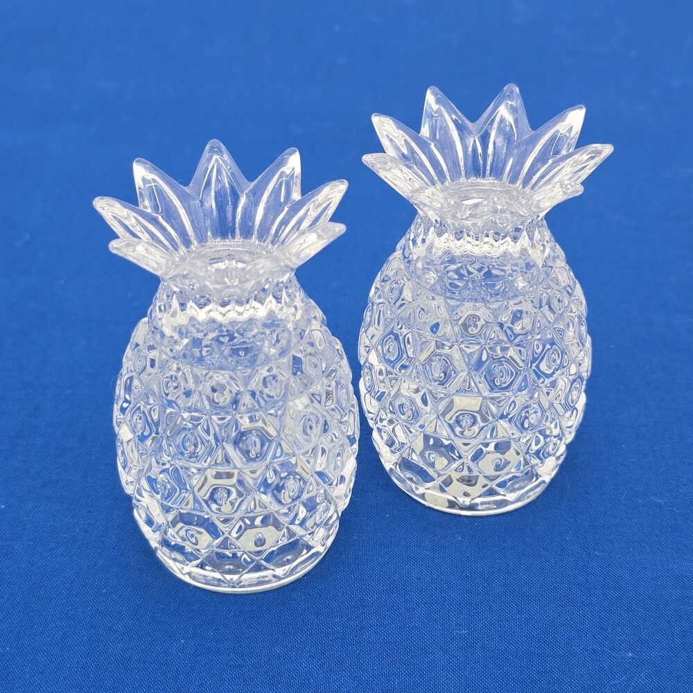 Shannon Crystal 24% Lead Crystal Pineapple Salt and Pepper Shaker Set - Picture 2 of 5